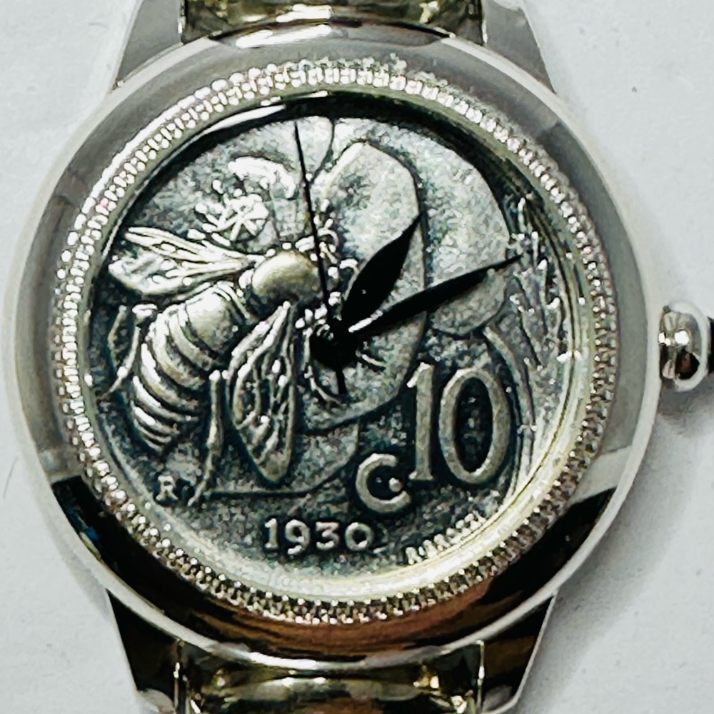Bellezza Silver Coin-Inspired Watch